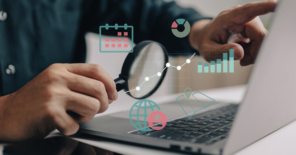 Infographic illustrating data-driven decision-making in competitor keyword analysis for beginners.