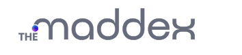 Maddex logo displayed prominently on a black background.