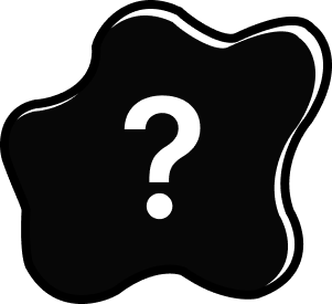 Black and white icon featuring a question mark, symbolizing inquiry or uncertainty.