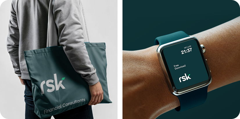 A man holding an Apple Watch in one hand and a bag in the other, standing against a neutral background.