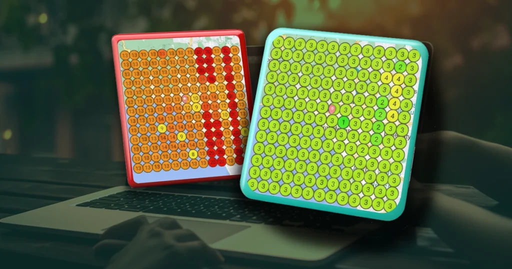 Website click heatmap visualizing user interaction patterns