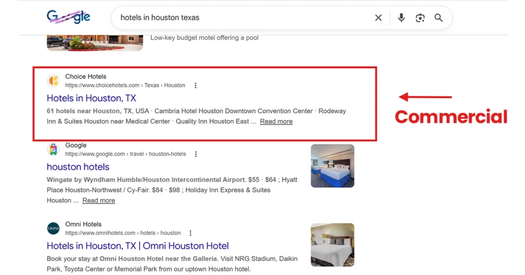 Showing page column in google search console.