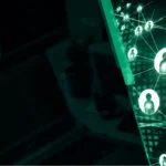 Featured Image.webp: Green digital network graphic showing connected user icons on a dark technology background.