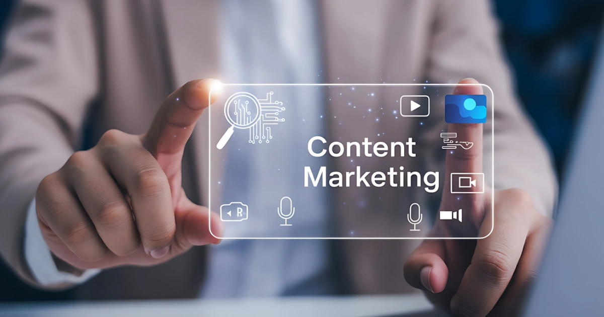 Interactive content marketing interface for SEO